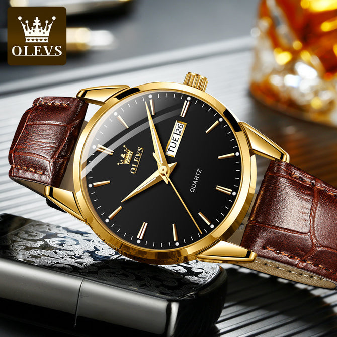 OLEVS Watch for men fashion calendar waterproof quartz men causal watch df6898gh