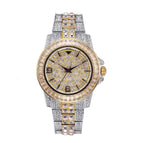 MISSFOX new fashion high-end diamond-encrusted men's watch stainless steel waterproof quartz watch v291
