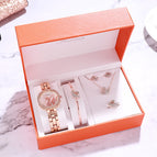 Women watch bracelet watch fashion lady students quartz swan watch set box gift zy037