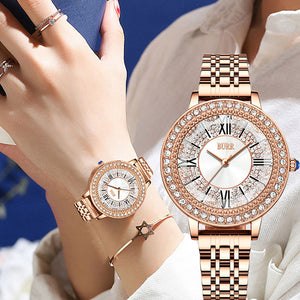 BURR new gypsophila women watch steel strap waterproof ladies watch tide BURR-02