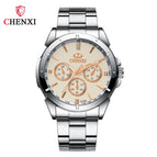 CHENXI Waterproof Watch Women's Watch Student Watch Couple Watch lady Quartz Watch CX-019A Steel