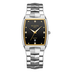 WLISTH Watch Fashion Couple Watch Square Steel Band Watch Men's Luminous Quartz Watch Women's Watch S966