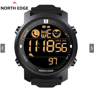 2022 NORTH EDGE Laker Original Digital Outdoor Sport Pedometer watches Smartwatc Bluetooth For Android IOS Men Smart Watch Waterproof 50M-black