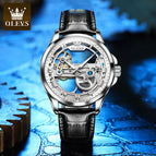 OLEVS Men's Watch automatic mechanical watch men's waterproof hollow student men's business watch