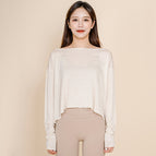 2021 the new fitness clothes tops autumn women's loose casual running sportswear yoga clothes long sleeves T-shirt QD56