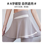 Yoga pants Color Matching Fitness Exercise Running Dance sports leggings High Waist Hip Lift Tight Anti-Exposure Thigh-Length skirt pants Yoga Pants JYMk033