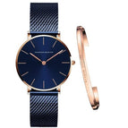 Hannah Martin women's watch  waterproof quartz watch women's watch 36mm simple strap bracelet DW women's watch hm-cc36Japanese movement woven mesh belt waterproof quartz watch women's watch 36mm simple belt bracelet dw ladies watch HM-CC36