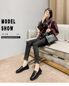 2022 new fashion loafer small leather shoes women's plus size shoes British style shoes 988-56