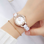 New Ceramic Ladies Watch Quartz Watch Simple Waterproof Diamond Watch Women's K-8058