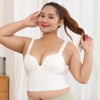 Plus size No rim 3D gathering bra running support breathable sports underwear women vest large size Bra