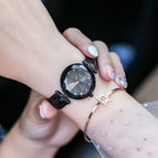 2022 GUOU Women's watch Korean fashion small dial quartz watch simple leisure Rhinestone leather women's Watch