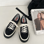 2021 new simple style Japanese and korean platform big-toed canvas shoes student daily cute all-match white shoes women 533