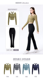 2022 new quick-drying yoga top fashion new lightweight breathable high-end running sports fitness long sleeves T-shirt 8056