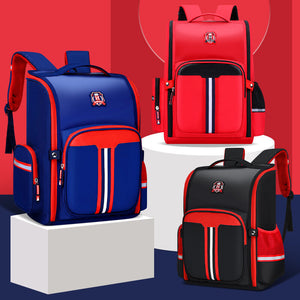 All-in-one children's schoolbag printing logo primary school schoolbag 1-3-6 grade space bag British style student backpack