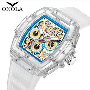 ONOLA ON6810 New Transparent Barrel Design Men's Quartz Watch Waterproof Men casual watch
