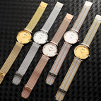 MISSFOX watch Swiss fashion simple temperament diamond luminous stainless steel ladies watch 2559