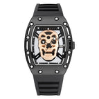 KIMSDUN Fashion Skull Ghost Head Skeleton Men's Watch Bucket Watch Silicone Quartz Watch K-503B