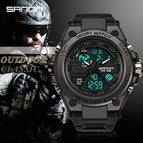 2019 New SANDA 739 Sports Men's Watches Top Brand Luxury Military Quartz Watch Men Waterproof S Shock Clock