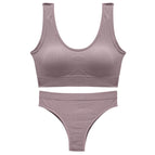 Underwear set women's plus size bra no steel ring gathering sexy back seamless comfortable sleep Panties and bra set 161