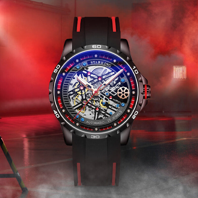 STARKING Rubber Strap Fashion Watch HD Luminous waterproof business men's Watch