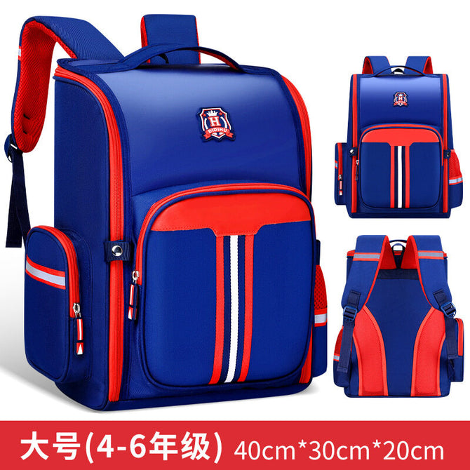 All-in-one children's schoolbag printing logo primary school schoolbag 1-3-6 grade space bag British style student backpack