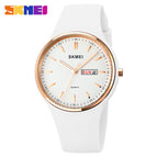 SKMEI casual simple ladies watch round scale double calendar watch elegant female student quartz watch