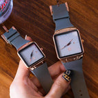 Guou 8161 Fashion Luxury Brand Unisex Men Womens Watches Square Dial Silicone Strap Golden Case Lady Dress Quartz Watch 8161