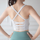 High Elastic Fitness Yoga Clothes Sports Bra with Chest Pad Vest Women's Slim-Fit Beauty Back Short Top Yoga Clothes Women A045