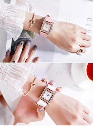 GUOU Watch Women luxury Brand Fashion Casual quartz watches genuine leather strap sport Ladies elegant wrist watch girl 8214