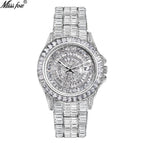 MISSFOX Watch for men fashion trend square full diamond watch high-end waterproof quartz men's watch V329