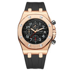 PINTIME Watch Multifunctional Men's Watch Running Seconds Sports Waterproof Calendar Quartz Tape 7008