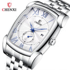 CHENXI Men's watch fashion square waterproof calendar quartz causal men's watch CX-8209