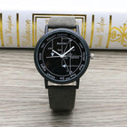 Youth Popular Watch Boys Personality Korean Fashion Leather-Belt Watch Mori Style School Student Watch English Dial Watch
