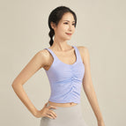 Yoga Vest Women's Summer High-End New Tight with Chest Pad Push up Sports yoga running fitness top