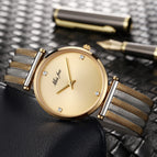 MISSFOX watch Swiss fashion simple temperament diamond luminous stainless steel ladies watch 2559