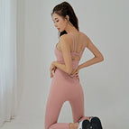 Sports yoga suits women's running beauty back fitness vest sexy professional high-altitude sports running yoga set