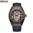 BAOGELA Skull Silicone Men's Watch Waterproof Luminous Sports Quartz Watch 1902