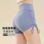 Sports Yoga Shorts Women's Drawstring Adjustable High Waist Shorts Quick-Drying Fitness Running Yoga Hot Pants MZ-36