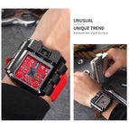 Oulm 3364 Big dial Watches Casual Wristwatch Square Dial Wide Strap Men's Quartz Watch Luxury Brand Male Clock Super watch for Men