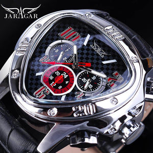 Jaragar men watch Men's Fashion Casual Heart-Shaped Triangle Automatic Mechanical men Watch SLZa46