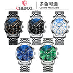 CHENXI New Student Steel Belt Sports Watch Men's Waterproof Luminous Watch Quartz Watch CX-911