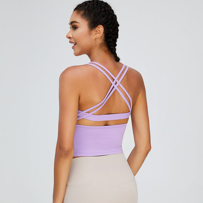 New yoga vest Strap Cross Beauty Back Exercise Underwear Women's Yoga Vest Seamless Quick-Drying Fitness Yoga top