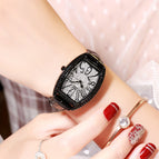 GEDI Women watch fashion ladies watch barrel-shaped leather retro ladies watch fashion waterproof quartz watch12010