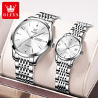 OLEVS Couple watch men and women Automatic mechanical watch waterproof luminous couple lover casual Watch 6632