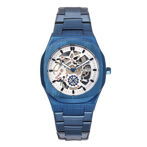 Fashion Square men Watch BESTWIN Hollow Men's Watch Butterfly Clasp Men's casual Quartz Watch 983-1