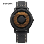 EUTOUR New wooden dial, simple magnetic steel ball, fashion concept watch, parallel steel ball holder, Tiktok watches with box gift for father,men, women
