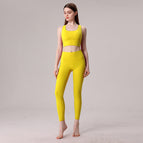 New yoga suit Cross Shoulder Strap Beautiful Back Tank-Top Yoga Clothes Women's Skinny Running fitness Sports Two-Piece set TZ-230322