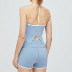 Yoga Clothes T Shape Beauty Back BRA Color Matching Sports Underwear Fitness Vest with Chest Pad