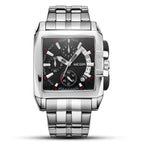 MEGIR steel strap men's watch sports outdoor fashion men's Square waterproof quartz men's causal Watch 2018