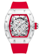 KIMSDUN NEW Brand Richard Waterproof Men's Watch Tonneau-shaped Miller Transparent Men's Quartz Watch K2015B
